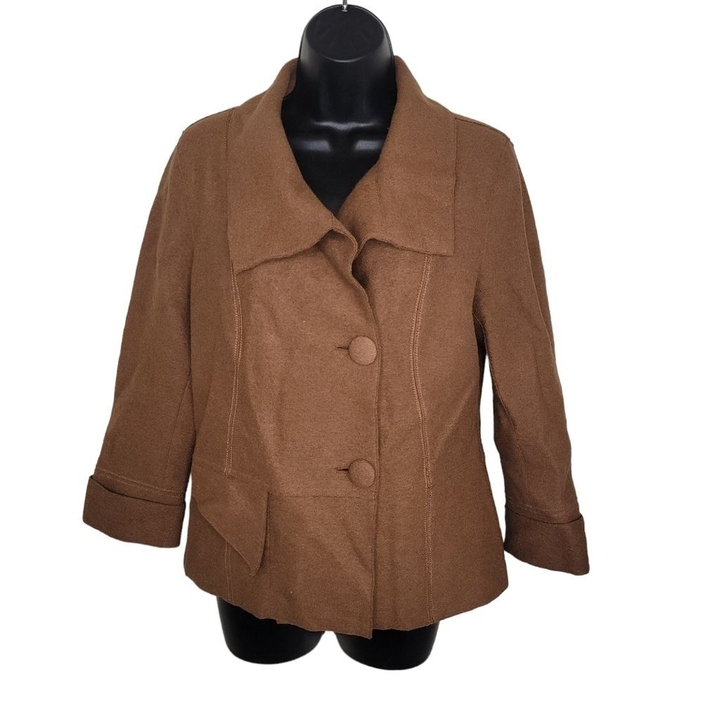 Beyond Threads Nwot Felted alpaca & wool coat size Small